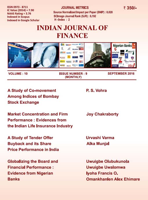 Indian Journal of Finance September